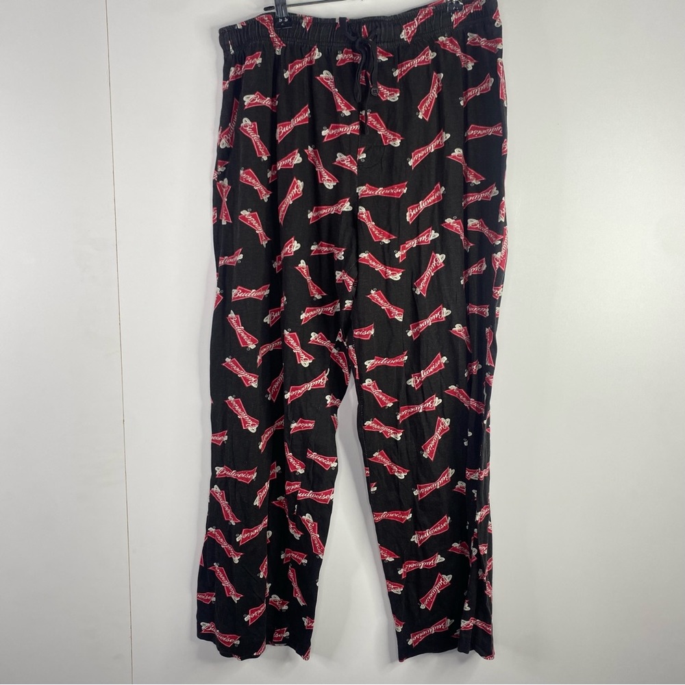 Budweiser Beer Pyjama Pants Size Large Red Black Pj's